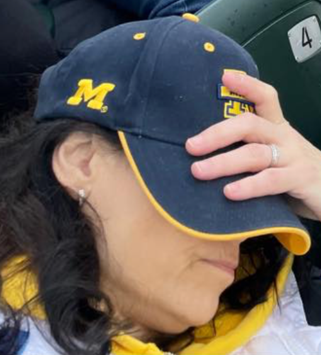 <p>Michigan attorney general Dana Nessel passed out at a college football game last month</p>