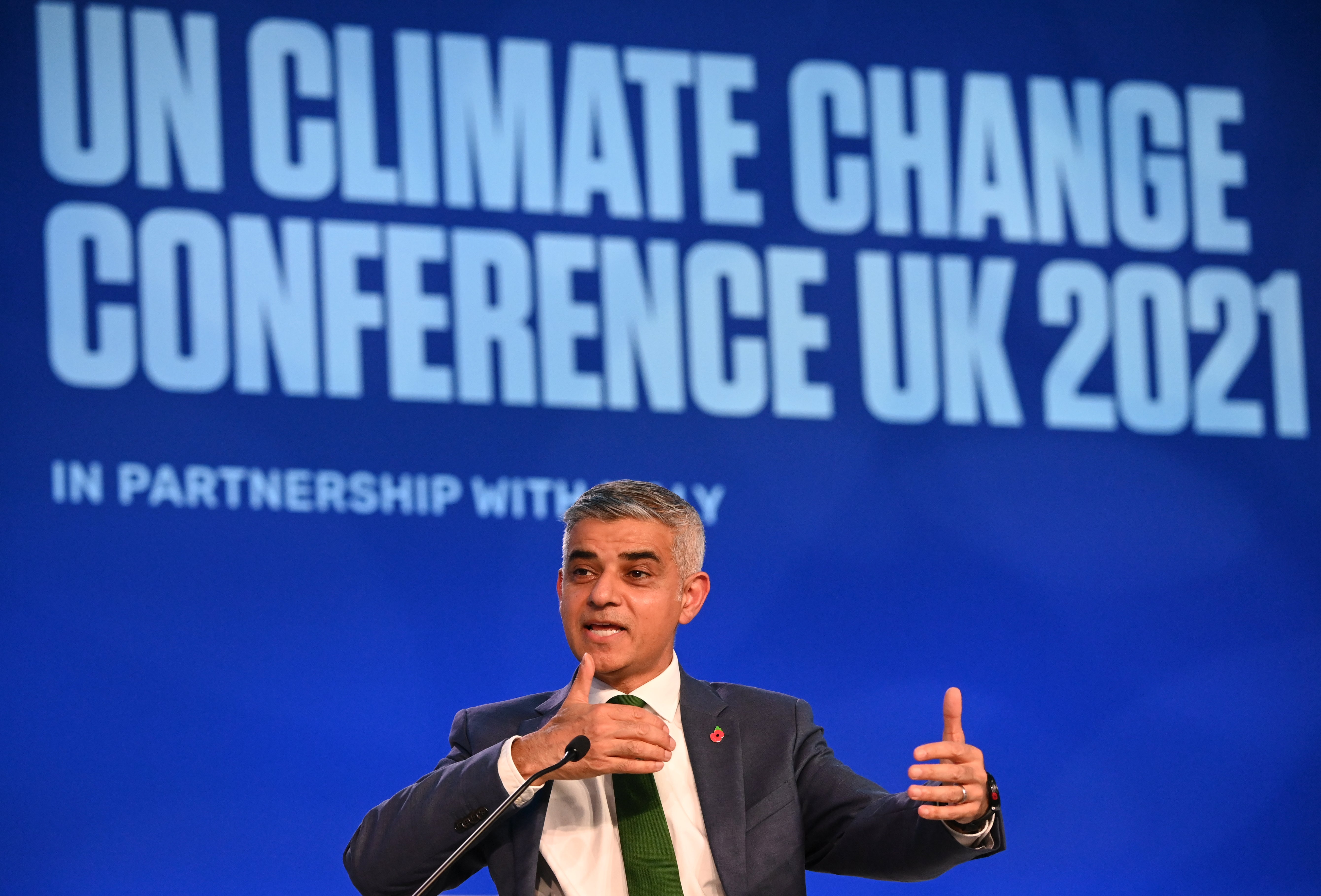 <p>Khan said era of climate deniers had been replaced by one of ‘climate delayers’ </p>