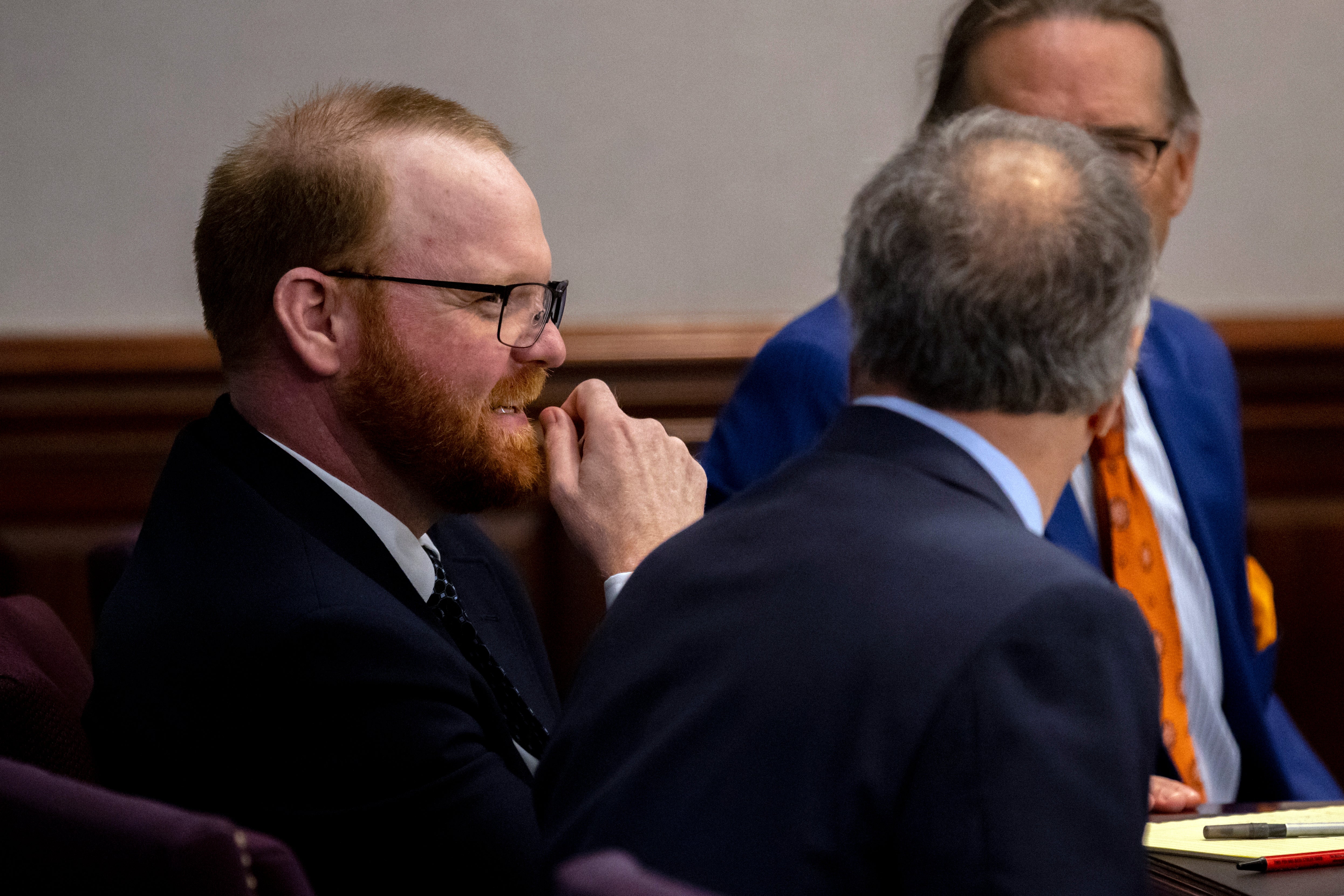 Travis McMichael during a recess in his murder trial on 9 November