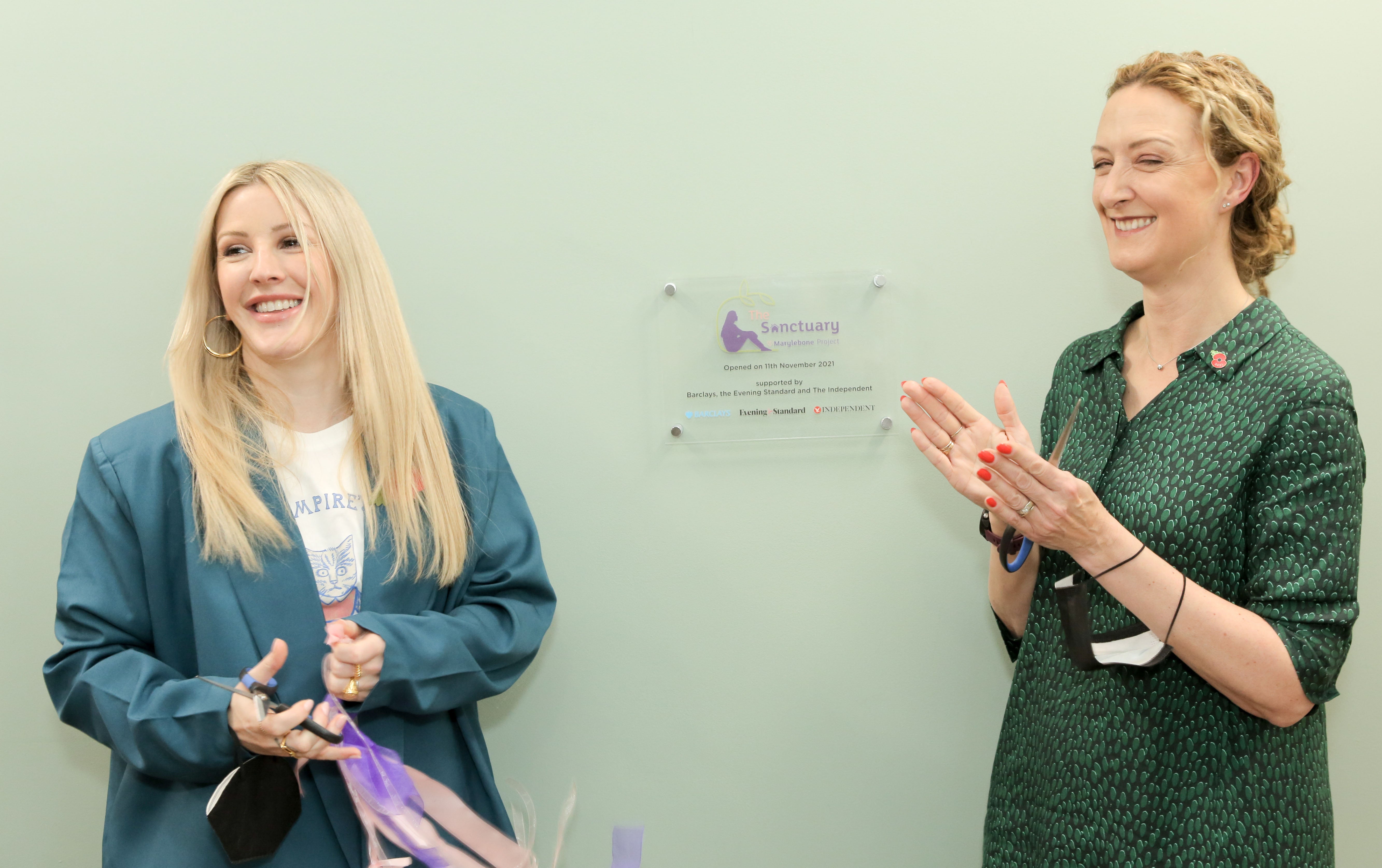 Ellie Goulding with Hannah Bernard from Barclays