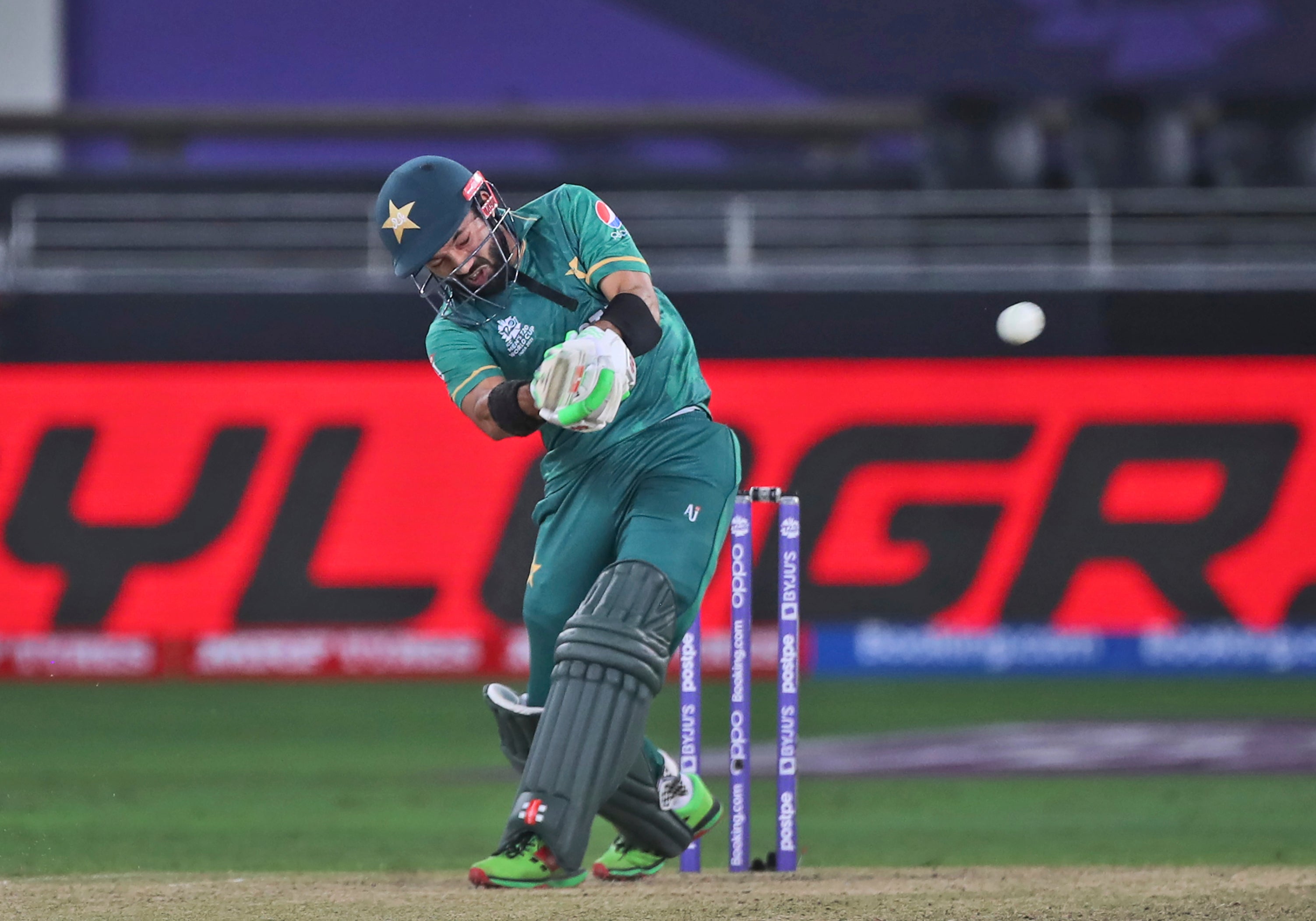 Mohammad Rizwan top-scored for Pakistan in their semi-final against Australia (Aijaz Rahi/AP/PA)