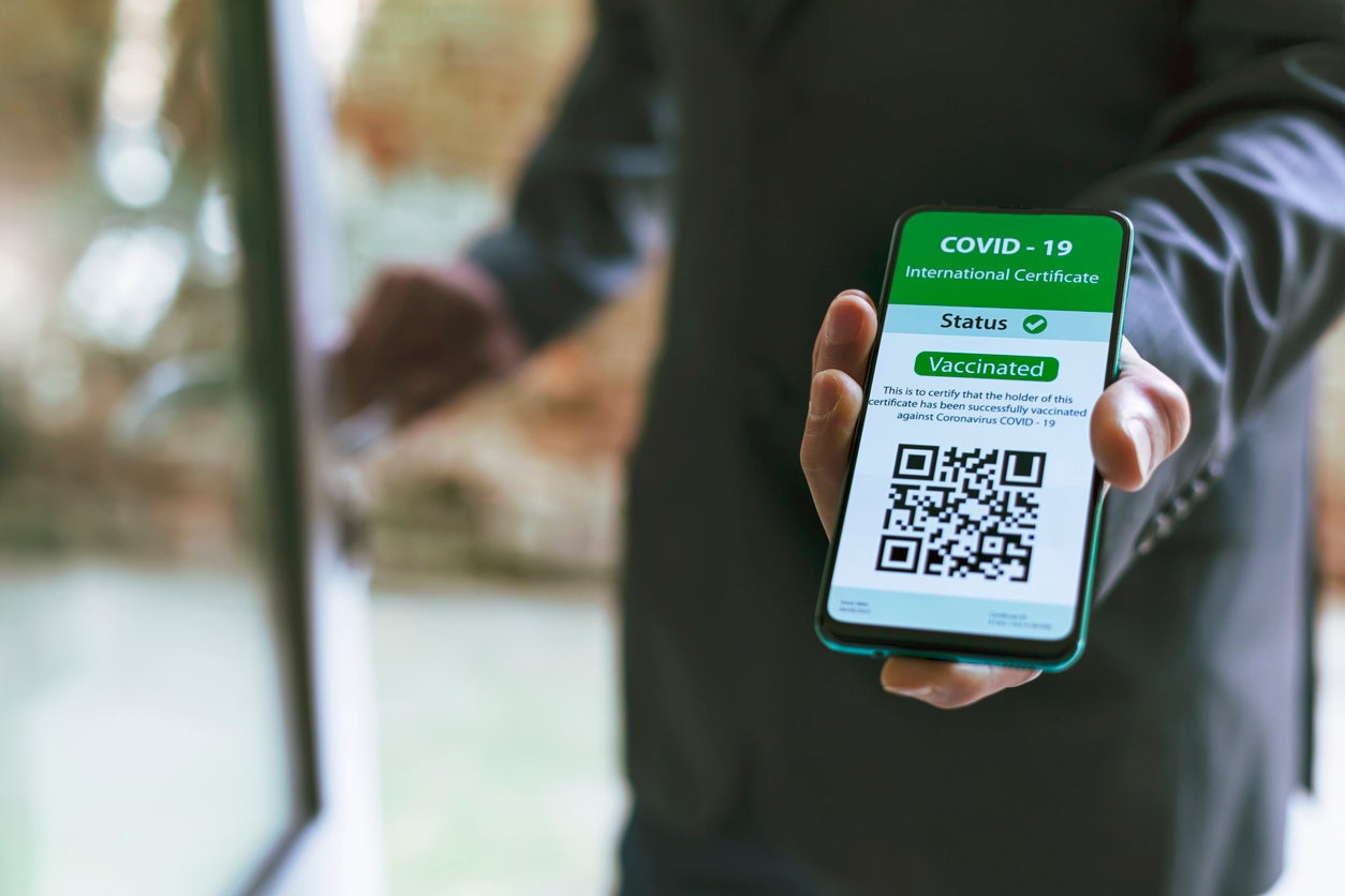 Health passes with QR codes are required for domestic and international travel in many countries