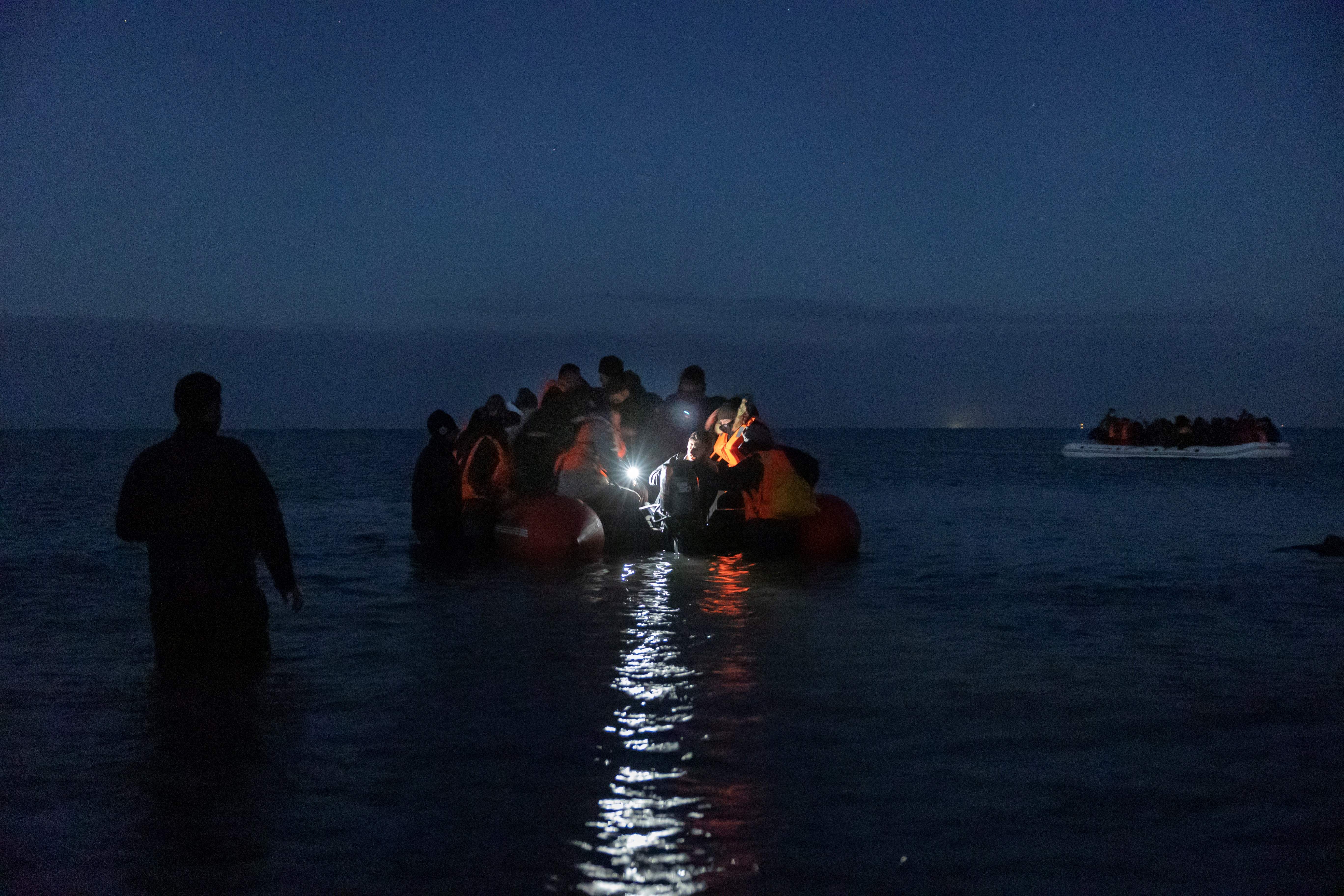 Migrants have been seen arriving at Hastings and Dover