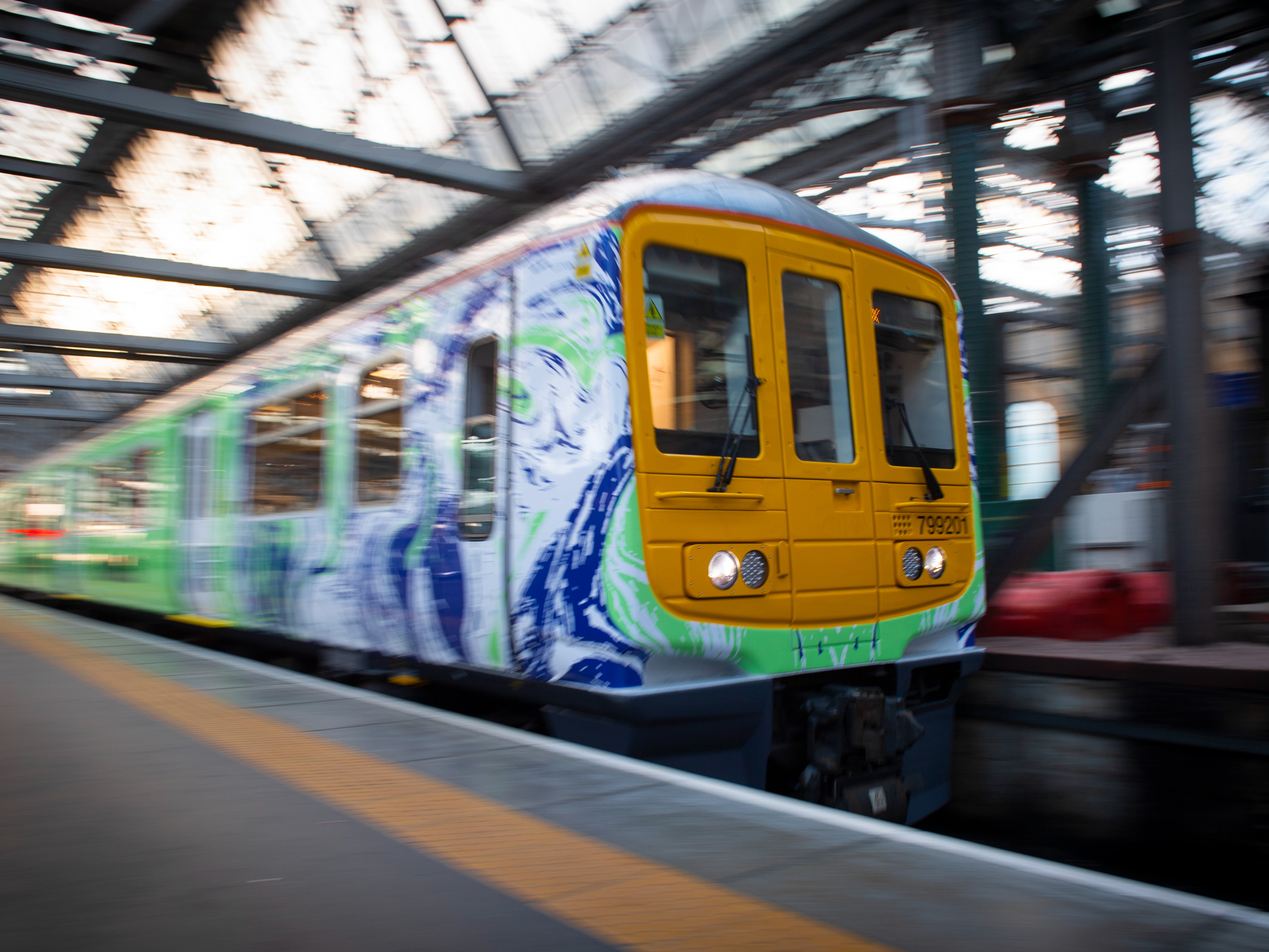 The new hydrogen powered HydroFlex train was shown off to full effect at COP26