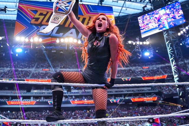 <p>Becky Lynch wins WWE SmackDown Women’s title on SummerSlam return</p>