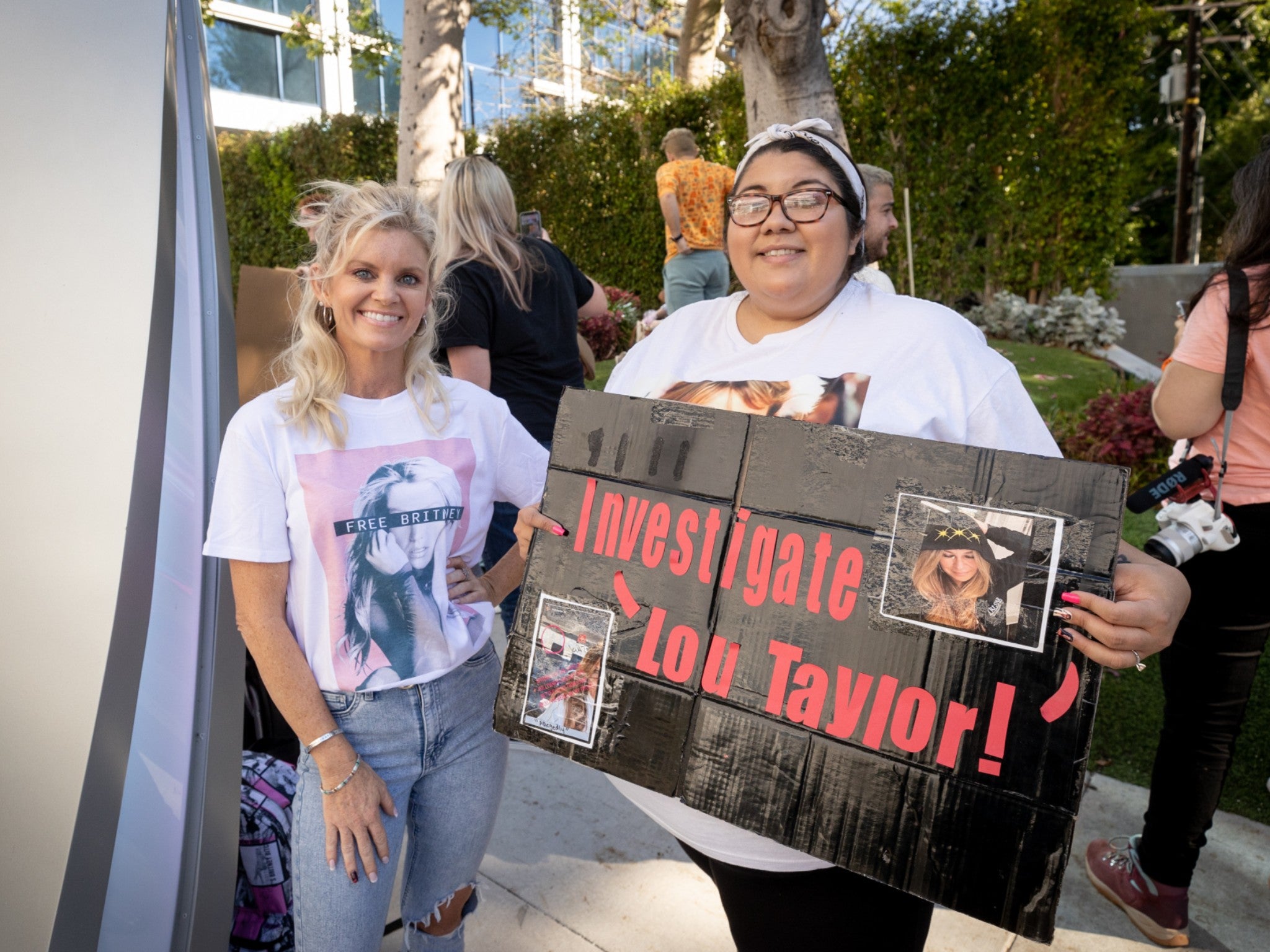 Britney fans at a rally earlier this week