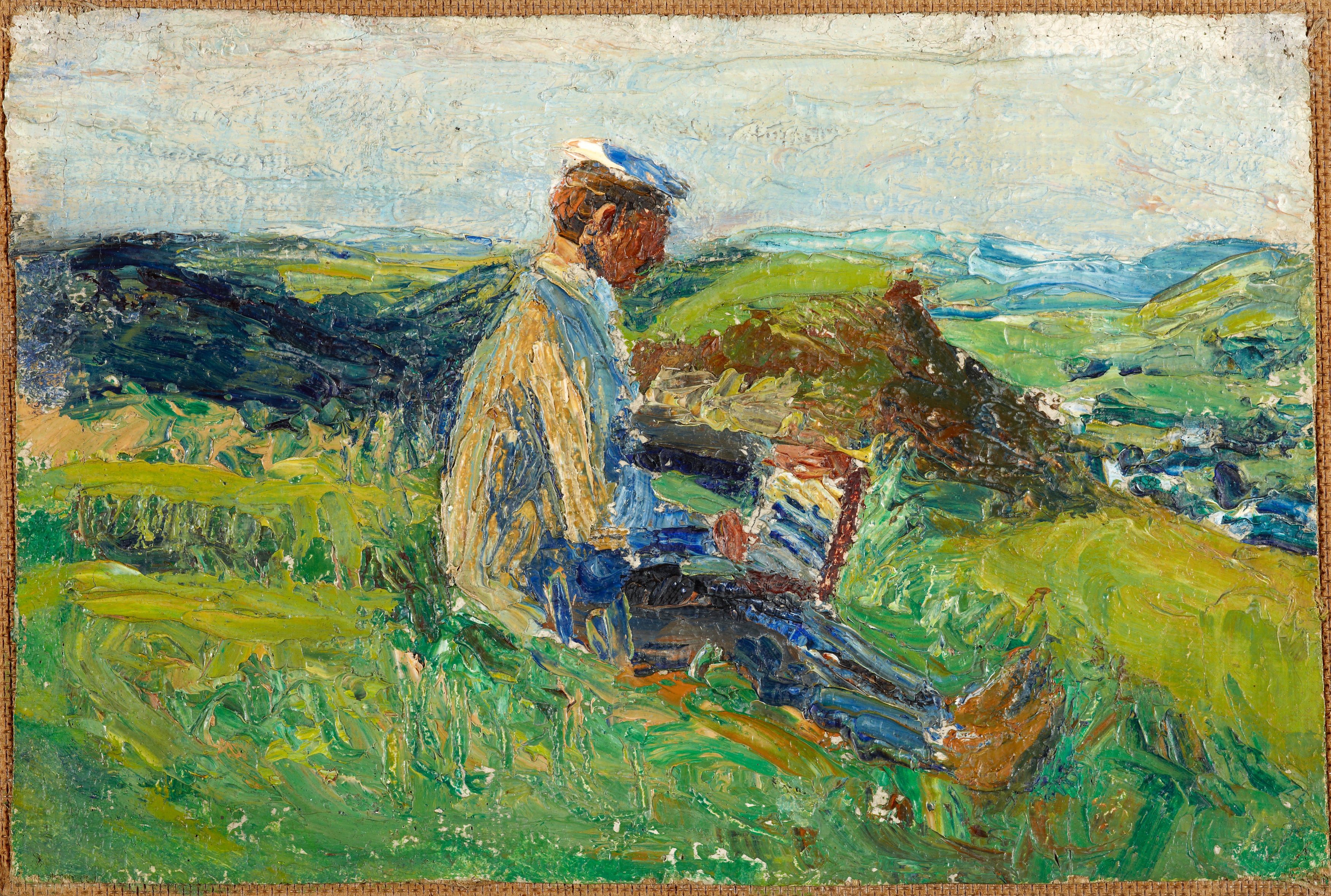 Kandinsky painting landscapes: Münter, 1903