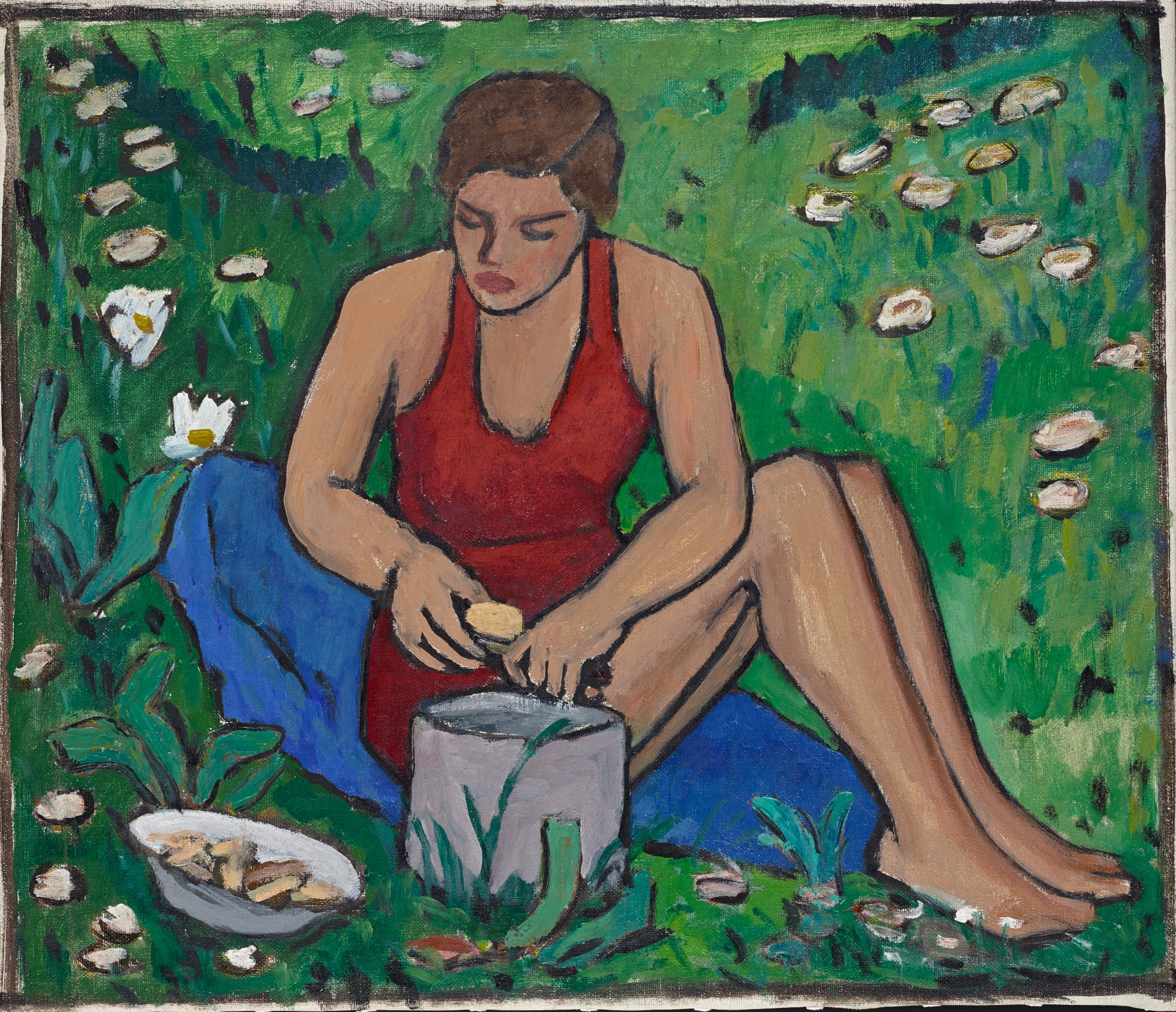 Miss Ellen im Gras: Münter, 1934