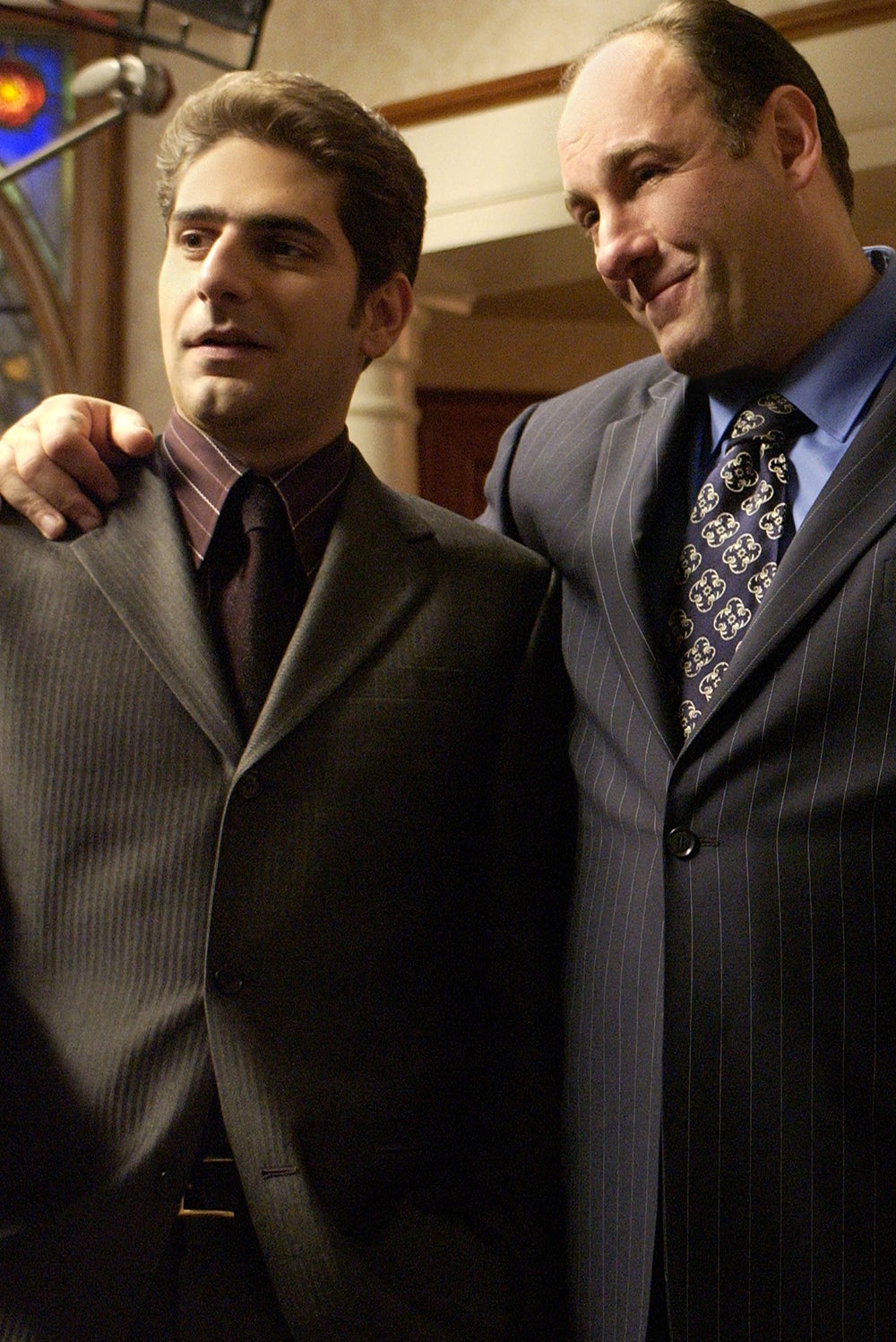 ‘Just about as good a guy as I’ve ever worked with’: Imperioli and Gandolfini in a 2005 episode of the series