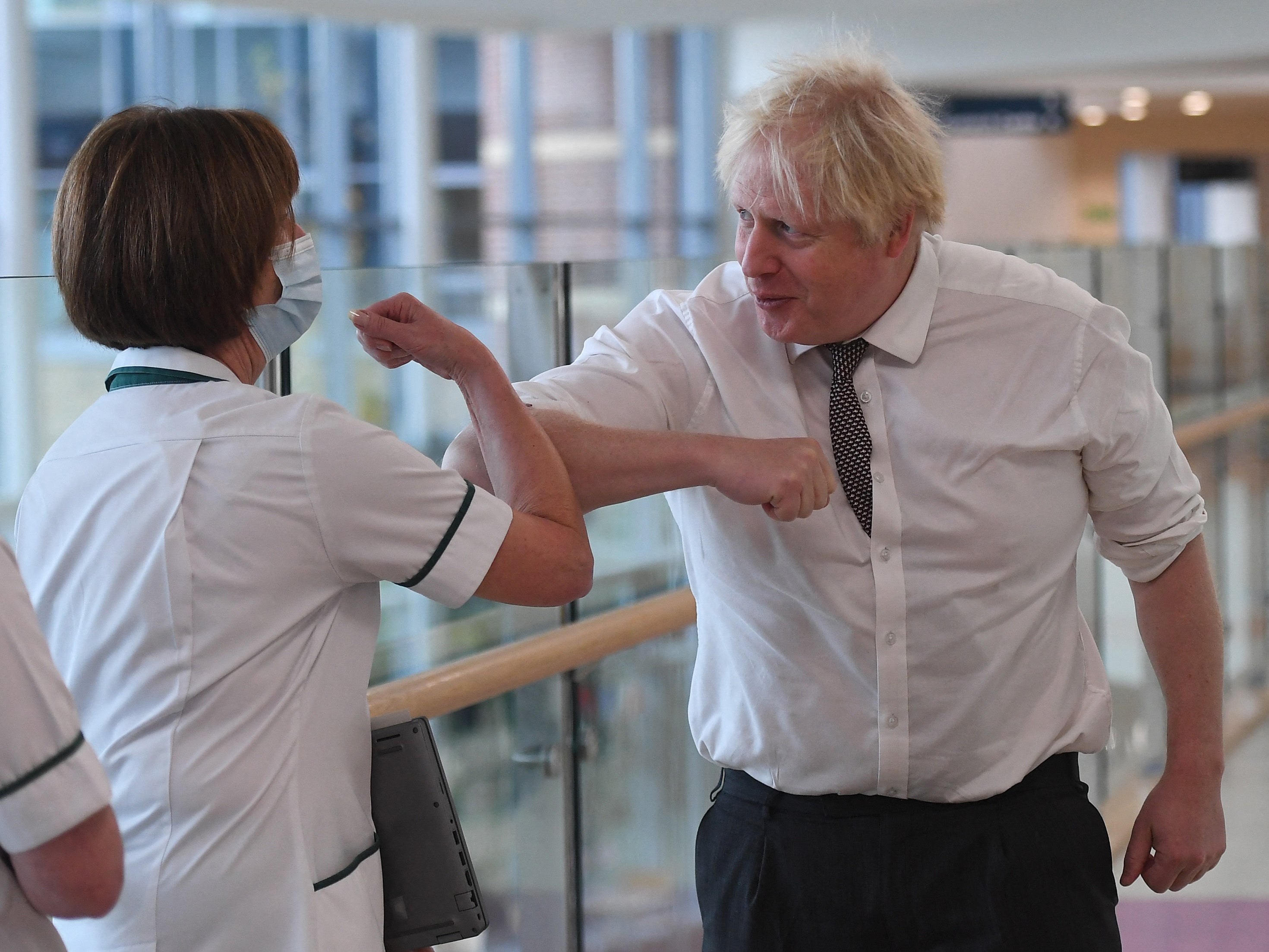 On top of everything else, Johnson failed to wear a mask on a hospital visit