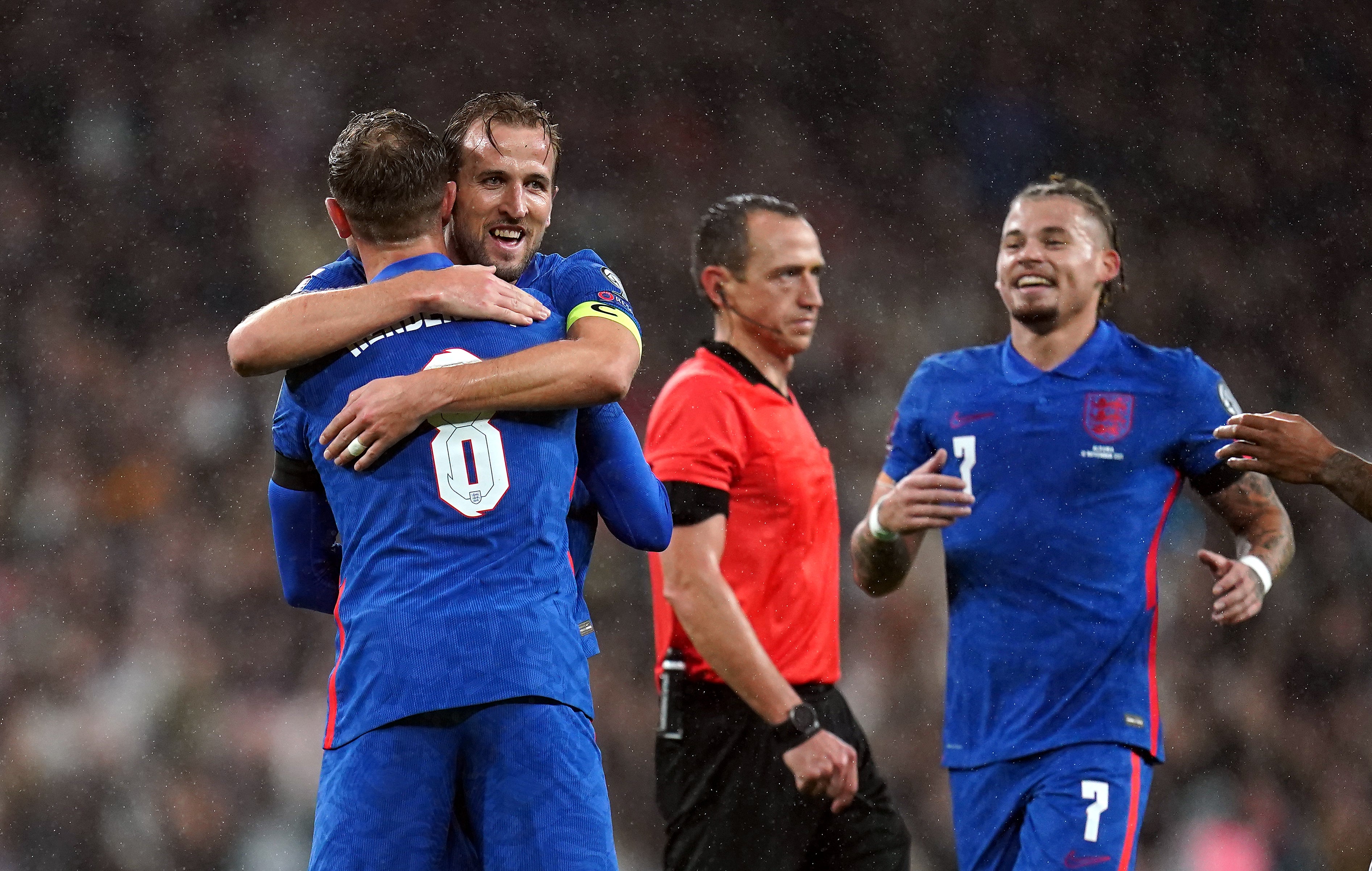 Jordan Henderson and Harry Kane had a good night at Wembley (PA)