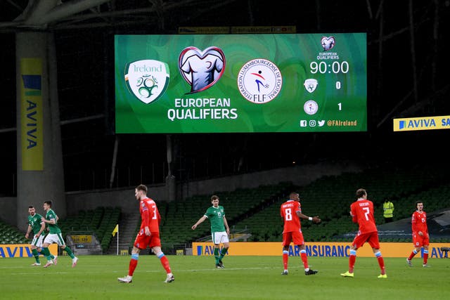 The Republic of Ireland slipped to an “embarrassing” 1-0 defeat to Luxembourg in March (Brian Lawless/PA)