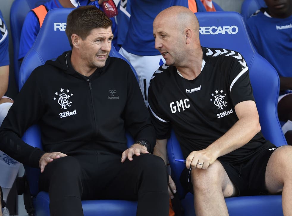 Gary McAllister (right) has joined Steven Gerrard in trading Rangers for Aston Villa (Ian Rutherford/PA)