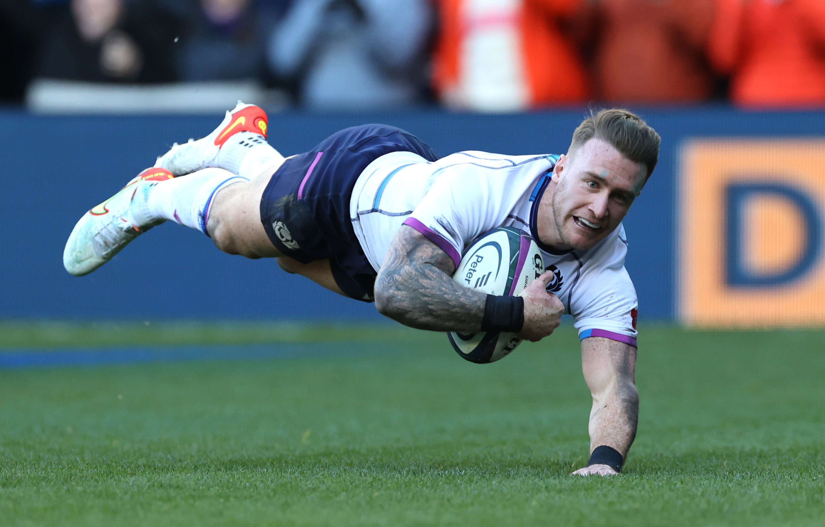 Stuart Hogg touched down twice for Scotland