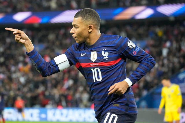 Kylian Mbappe hit four as France sealed their place in the World Cup finals (Michel Euler/AP)