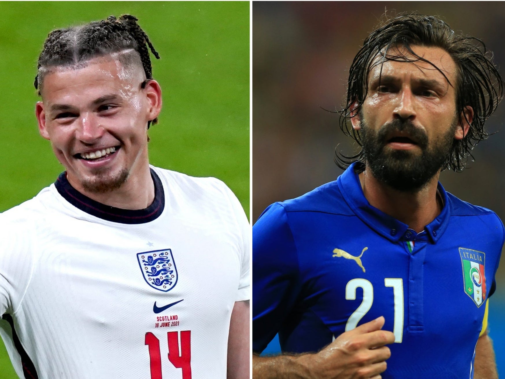 Kalvin Phillips received a good luck message from Andrea Pirlo on the eve of England’s Euro 2020 final against Italy (Mike Egerton/PA)