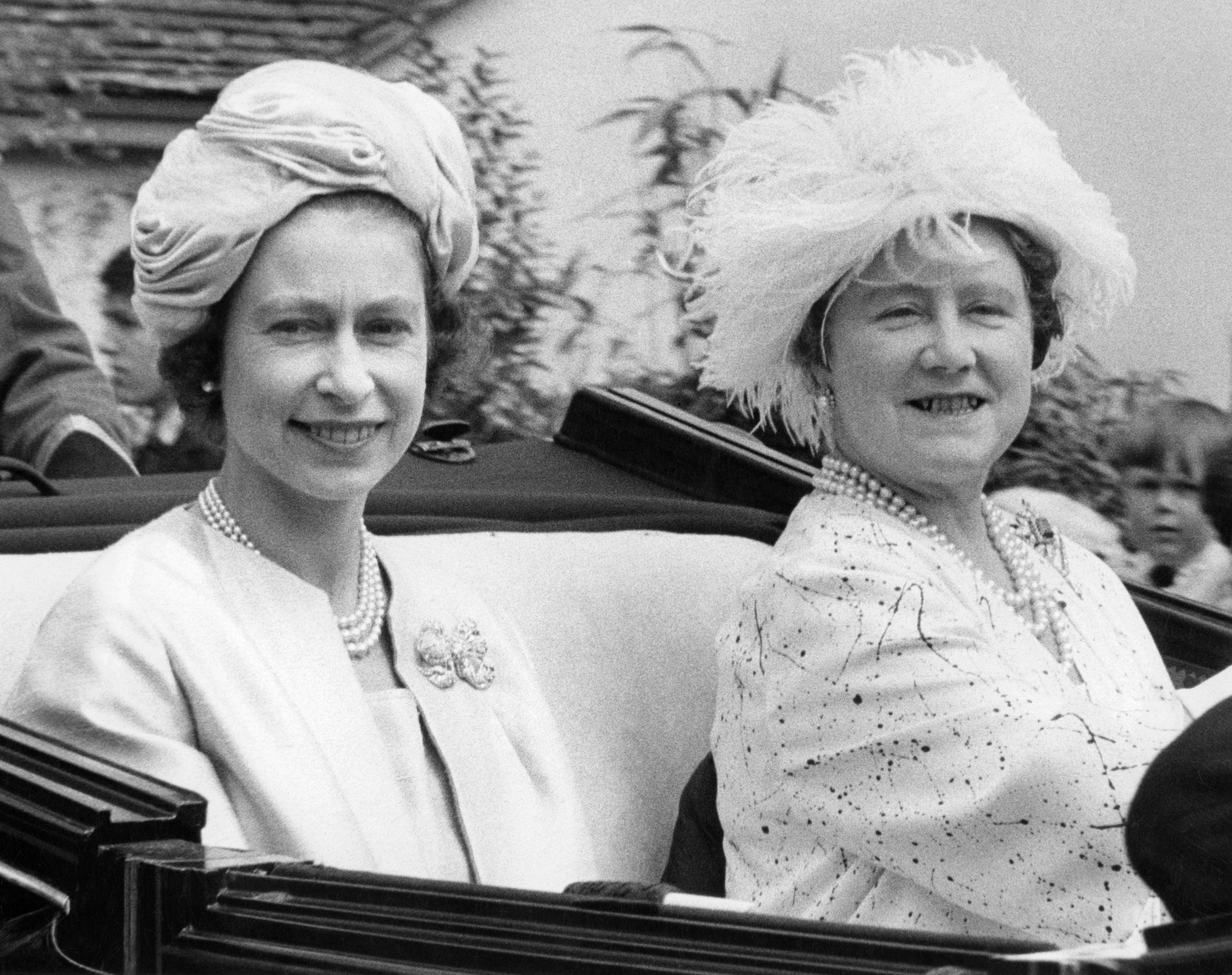 With the Queen Mother Elizabeth at Ascot the racecourse in the summer of 1963