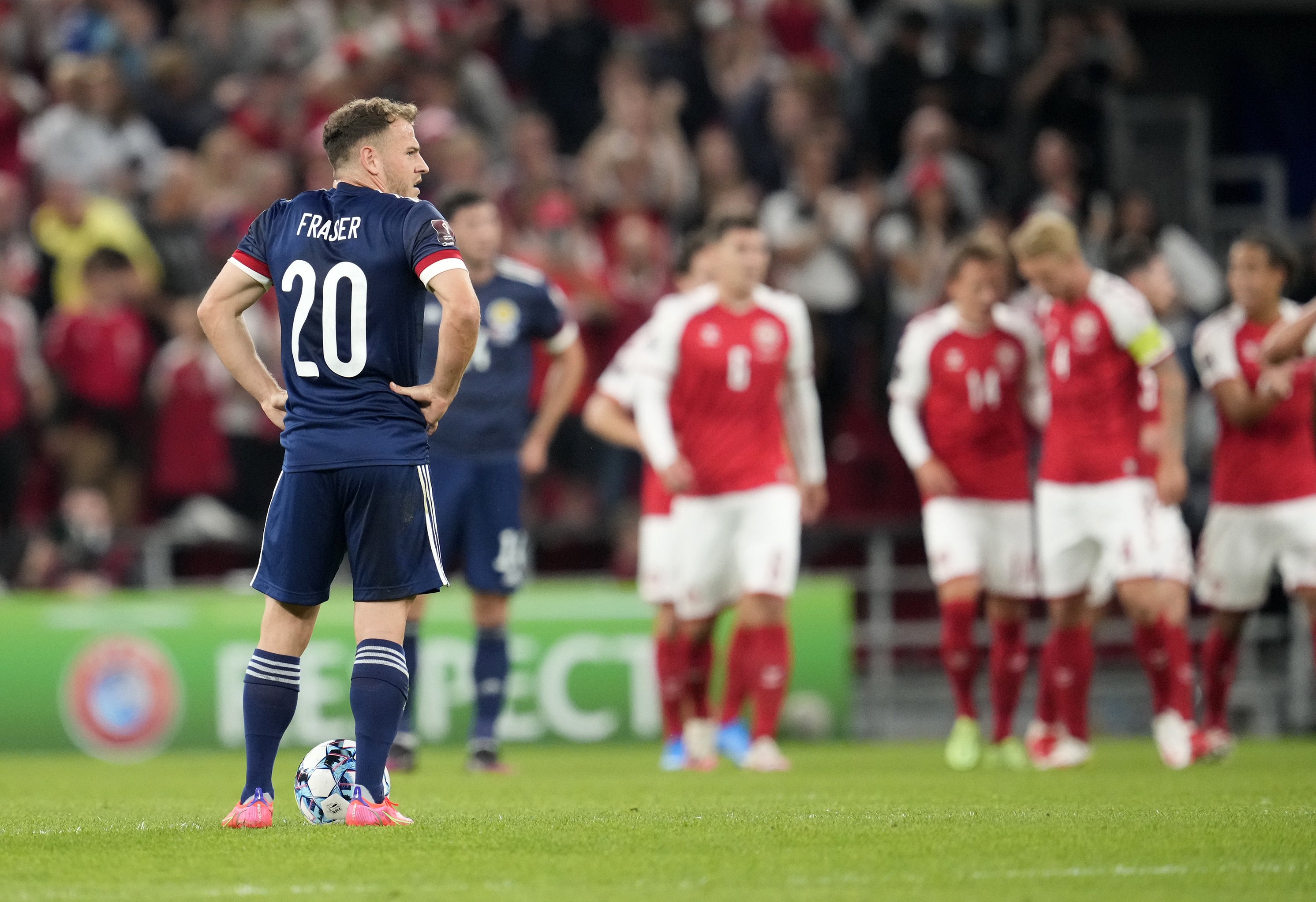 Scotland were beaten in Denmark (Claus Bech/PA)