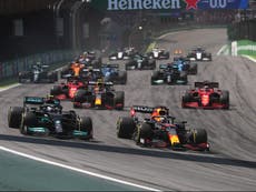 Brazilian Grand Prix LIVE: F1 updates as Max Verstappen starts ahead of Lewis Hamilton