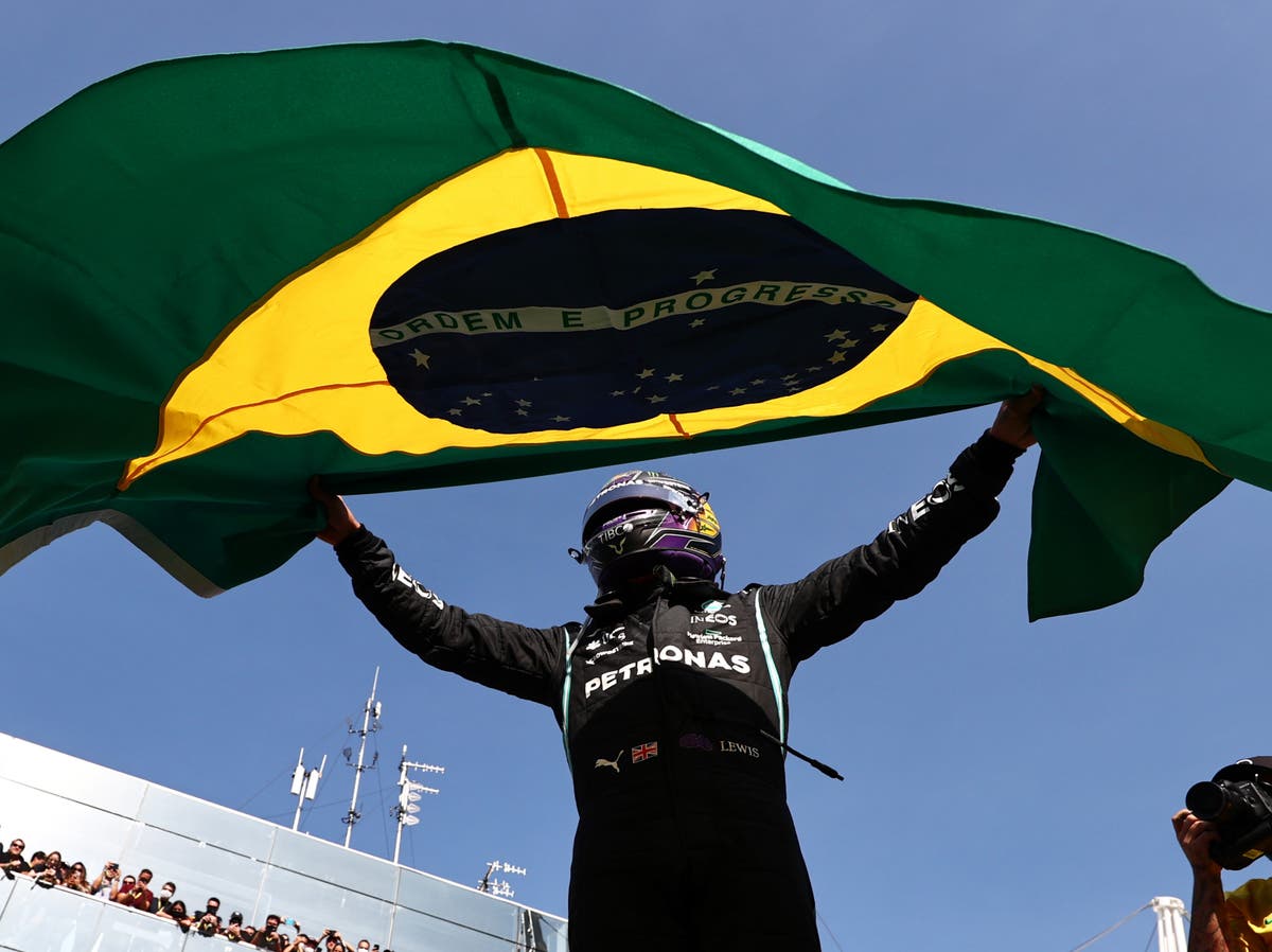 Brazilian Grand Prix: Lewis Hamilton wins from 10th after thrilling drive to beat Max Verstappen