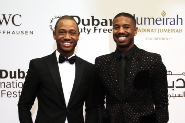 <p>TV host Terrence Jenkins (left), seen here with actor Michael B Jordan in 2015, is among the victims who were followed home </p>