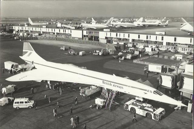 <p>Maiden flight: Preparing the British Airways Concorde for its first commercial journey from London Heathrow to Bahrain on 21 January 1976</p>