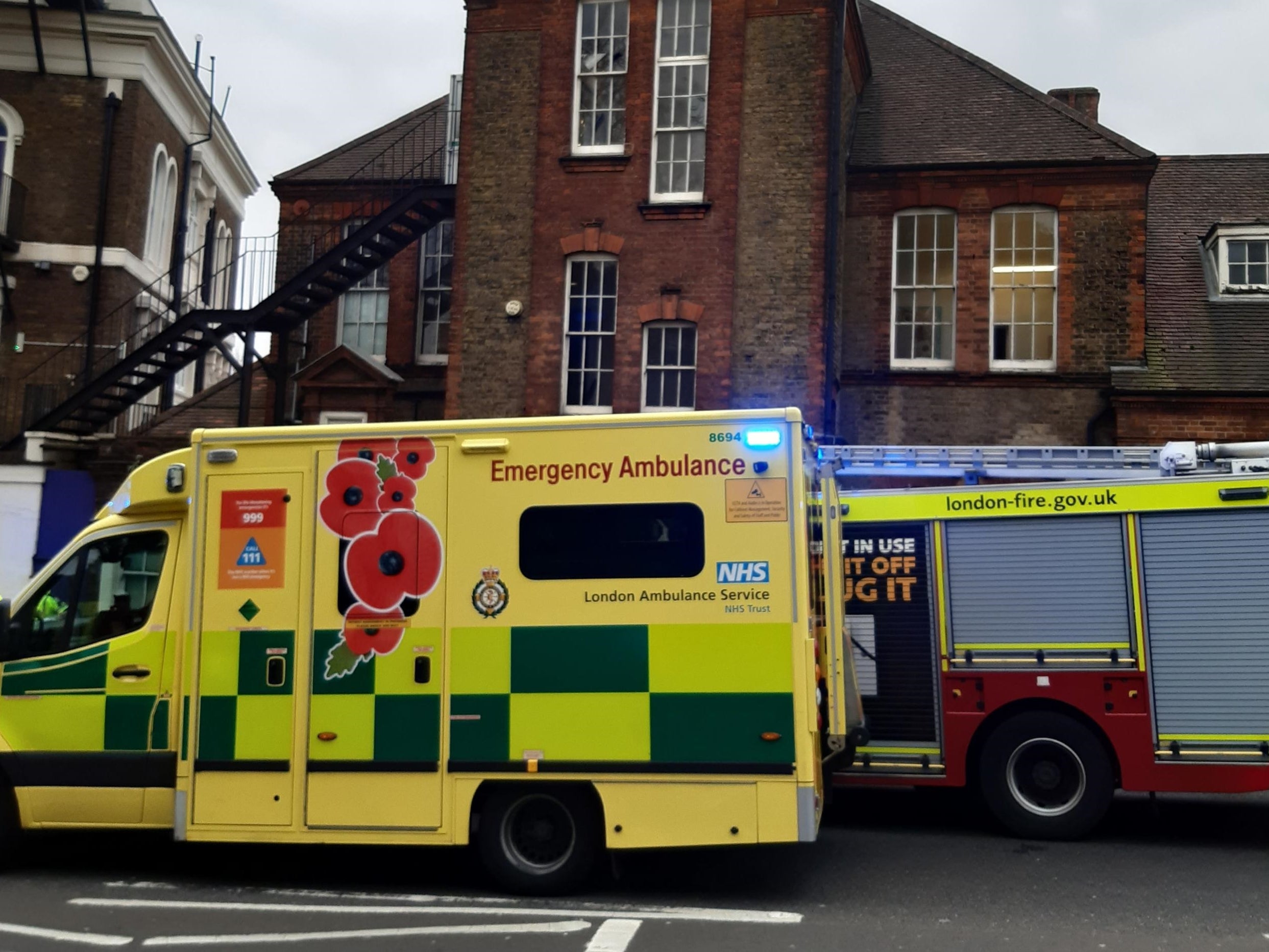 <p>Three fire engines and some 20 firefighters responded to the incident</p>