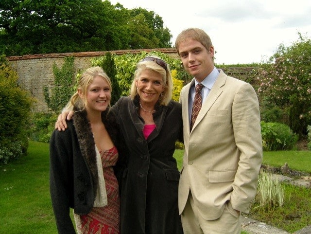 Alexander Monson with his mother and sister in Britain in 2007