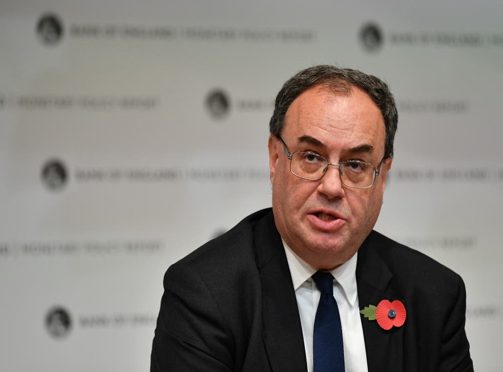Governor of the Bank of England Andrew Bailey (Justin Tallies/PA)