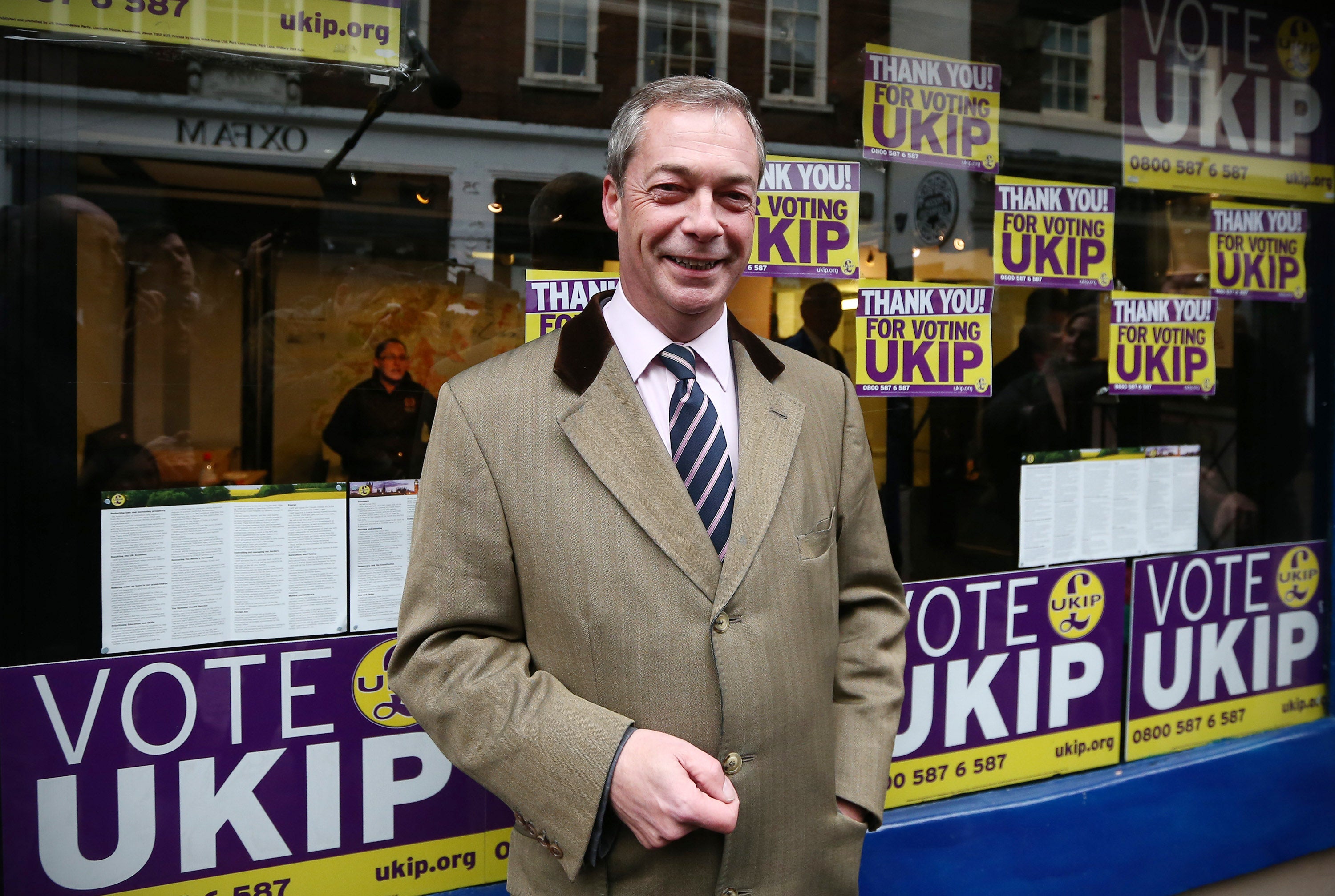 In late 2012, opinion polls placed Farage and Ukip in third place ahead of the Liberal Democrats