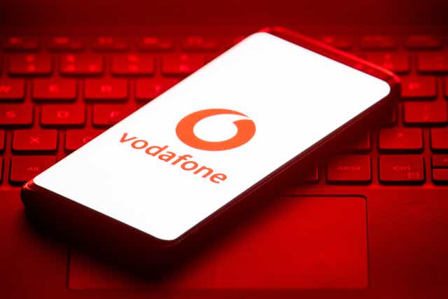 Vodafone saw sales increase in the UK (Dominic Lipinski / PA)
