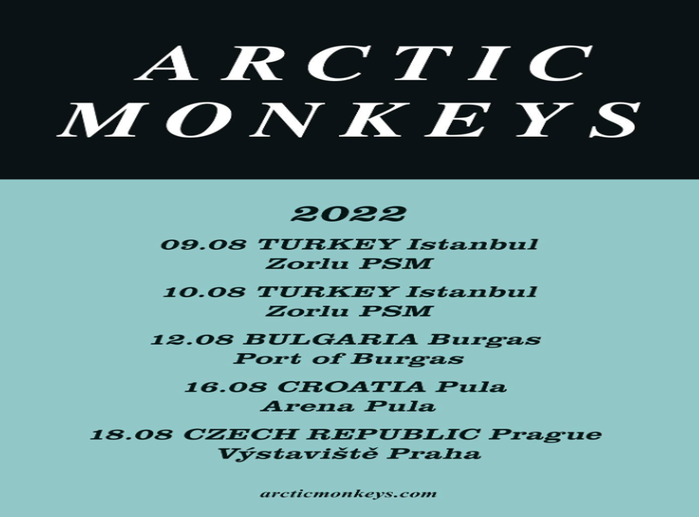 arctic monkeys 2022 tour band announce first live shows since 2019 the independent