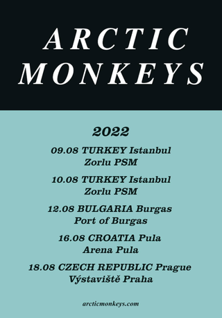  pArctic Monkeys kunngjør 2022 turneringsdatoer / p