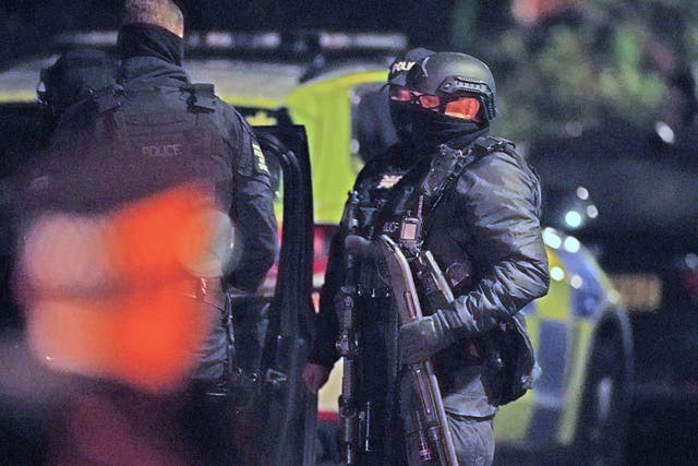 <p>A file picture of counter terror police </p>