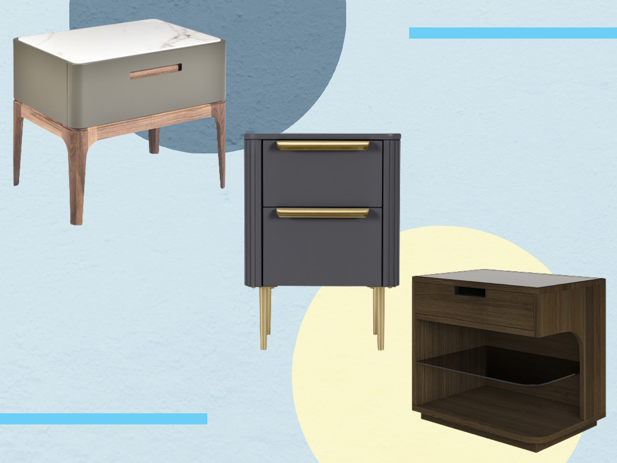 Pair Grey Bedroom Bedside Table Unit Cabinet Nightstand Wicker Storage Wooden 