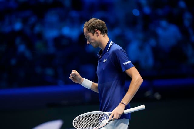 Daniil Medvedev has won both matches at the ATP Finals (Luca Bruno/AP)