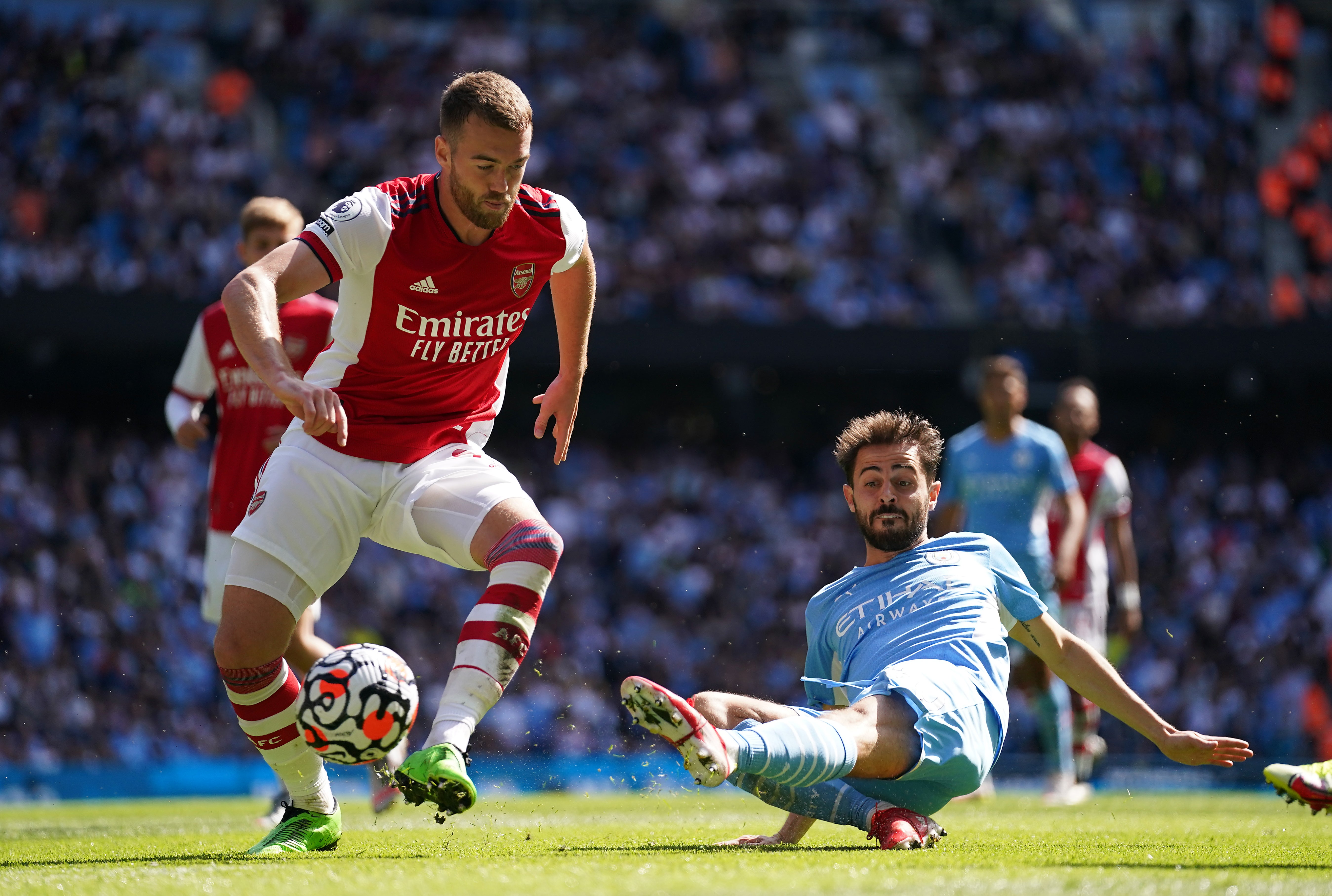 Arsenal’s Calum Chambers could be set to join Everton in January (Nick Potts/PA)
