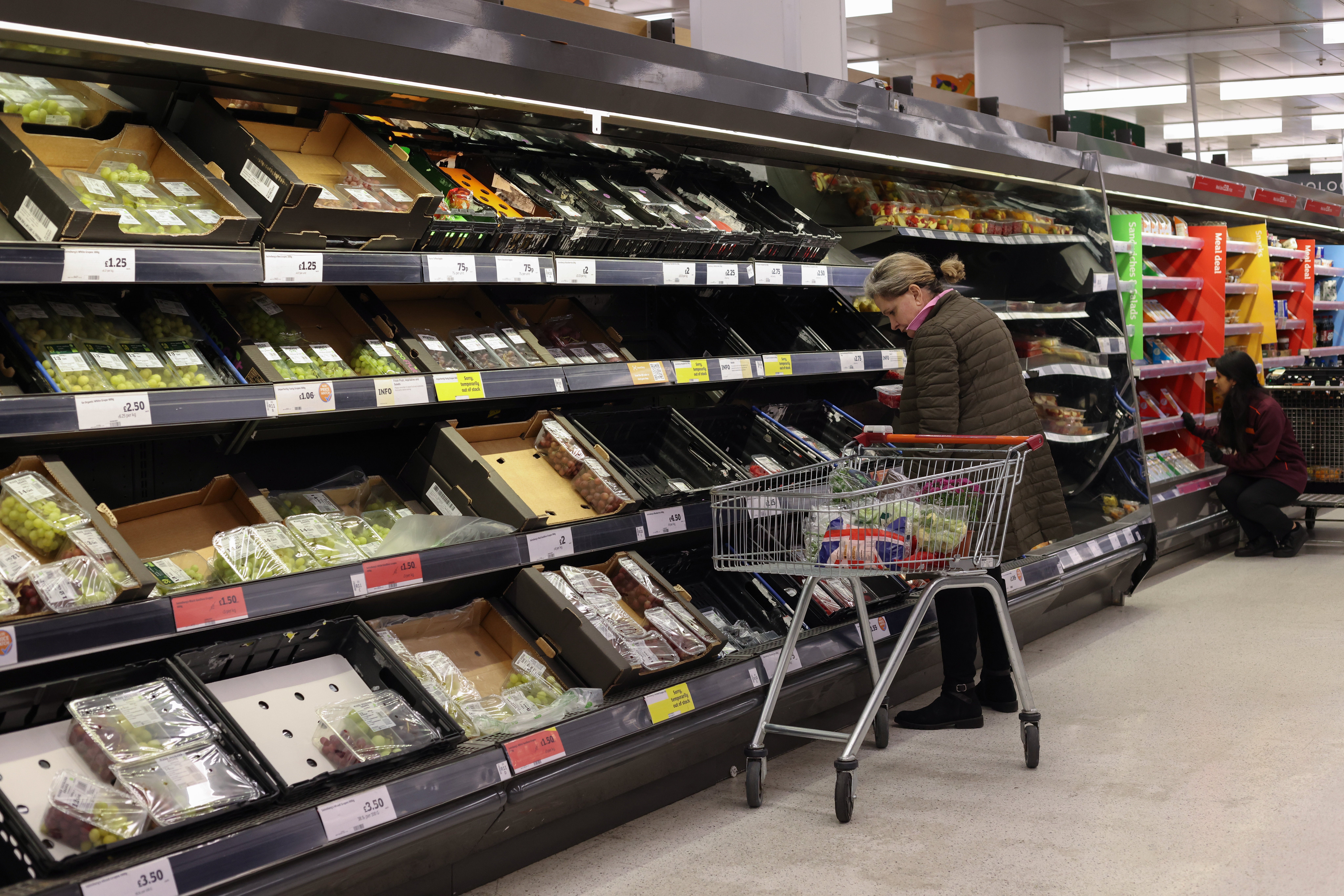 <p>Shortages have persisted in the UK at some supermarkets amid a global supply crunch and Brexit trade pressures. </p>