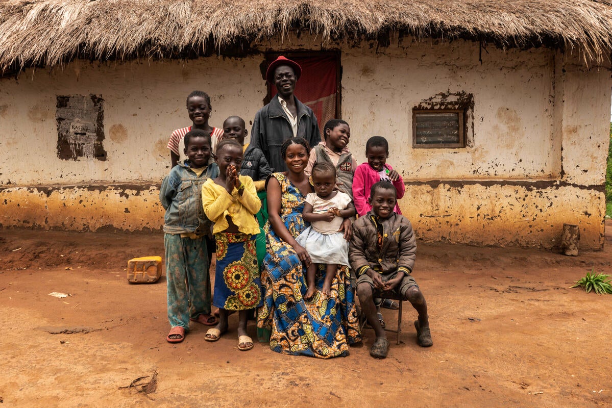 Kisimba and her husband, Kabila, also look after the children of their relatives