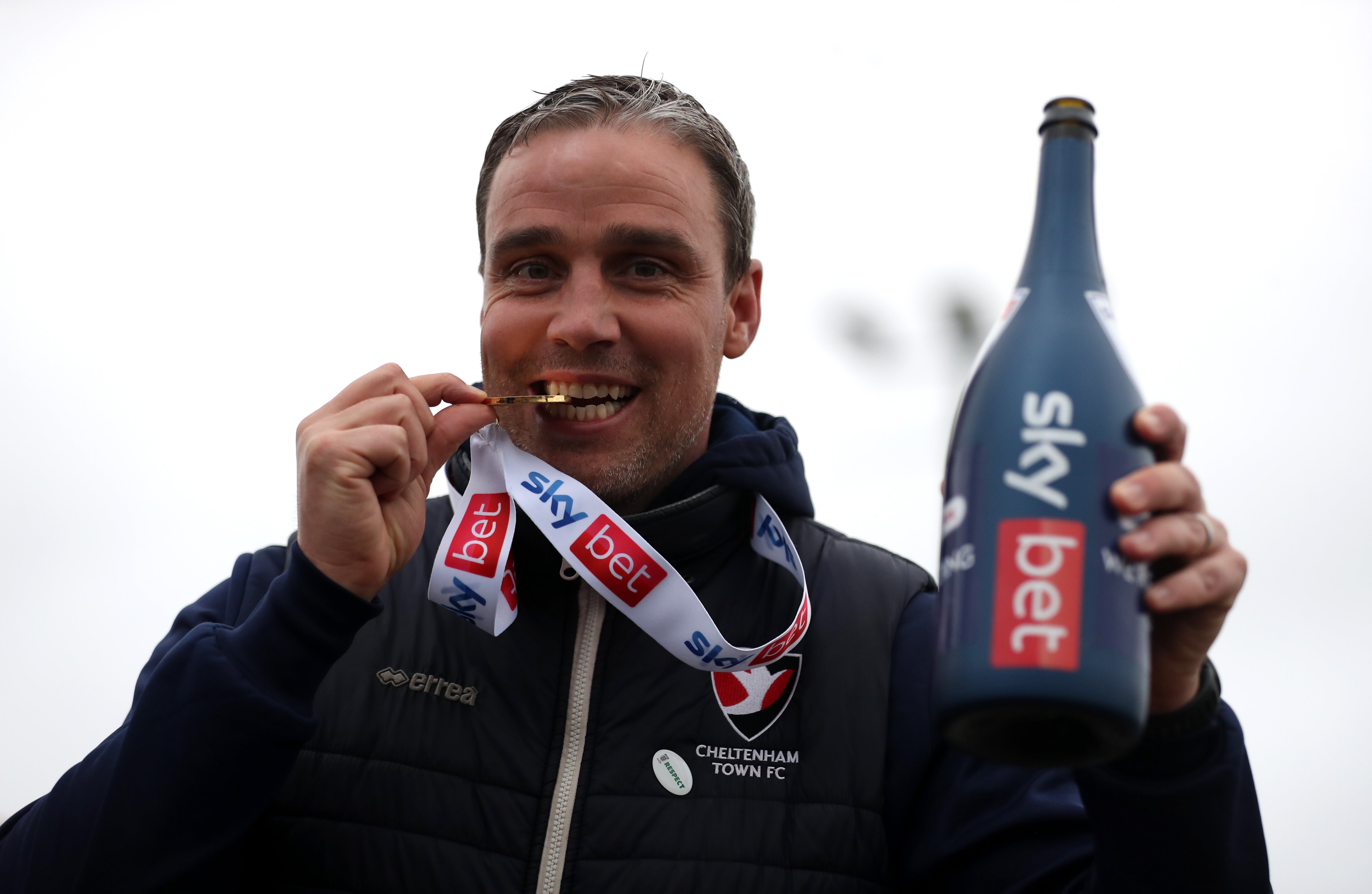 Cheltenham manager Michael Duff took them to the League Two title last season. (Bradley Collyer/PA)