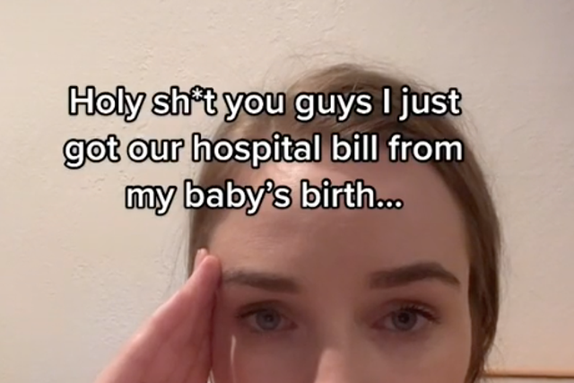 Nueva mamá publica una factura de hospital demencial después de dar a luz