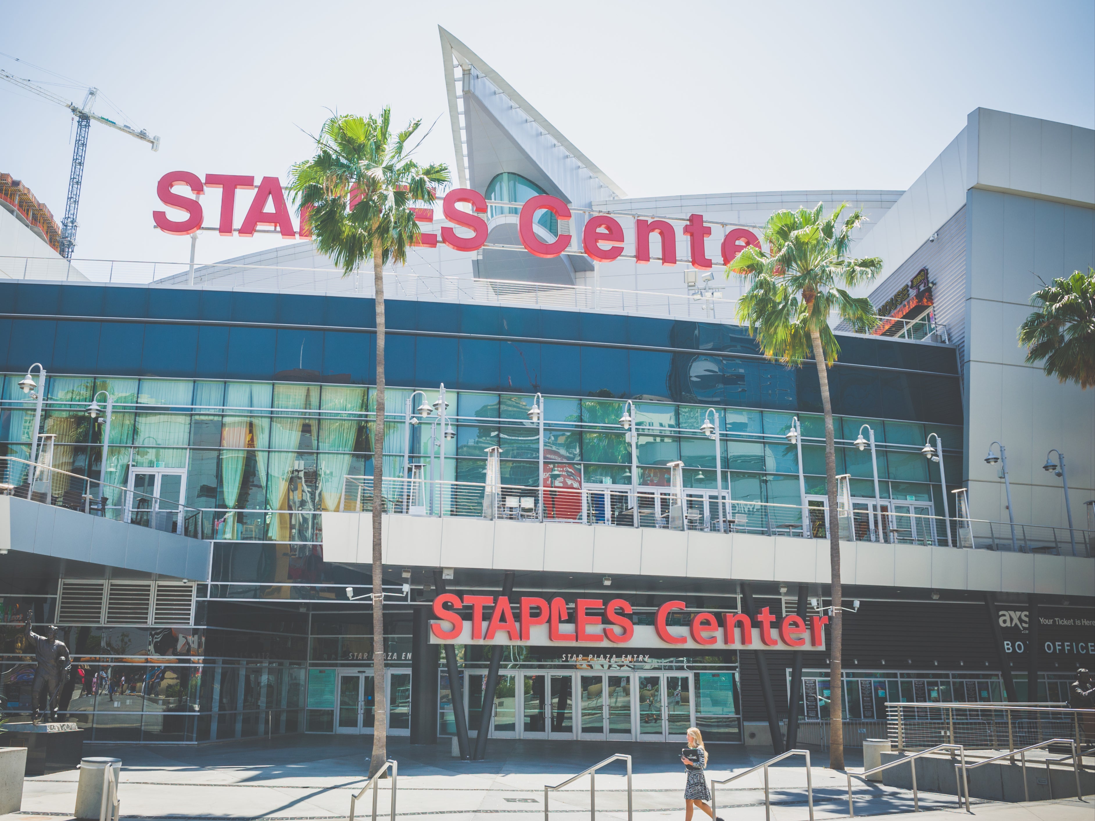 The Staples Centre in downtown Los Angles