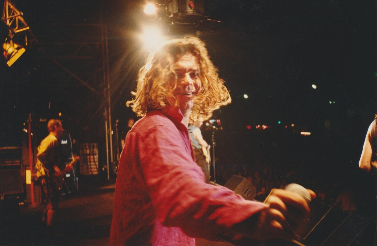 When Hutchence smiled on stage Battle soon realised it meant he was about to go wild running around