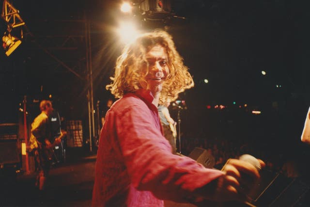 <p>When Hutchence smiled on stage Battle soon realised it  meant he was about to go wild running around</p>