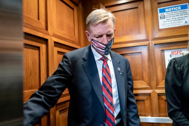 <p>Paul Gosar was censured by the House of Representatives after sharing an animated video that depicted him striking Alexandria Ocasio-Cortez with a sword</p>