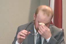 Ahmaud Arbery: Travis McMichael weeps on the stand as he seeks to ‘give my side of the story’ in shooting