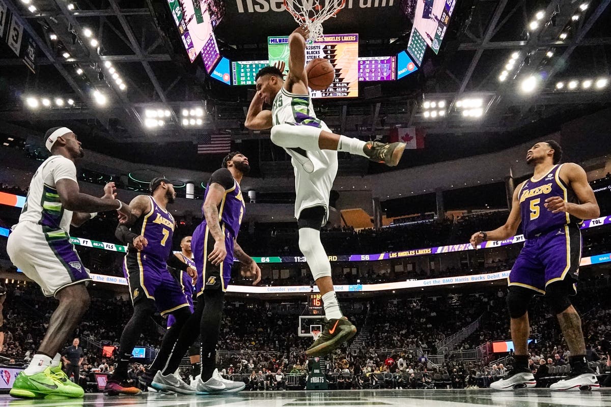 Giannis Antetokounmpo on song as Milwaukee Bucks beat Los Angeles Lakers