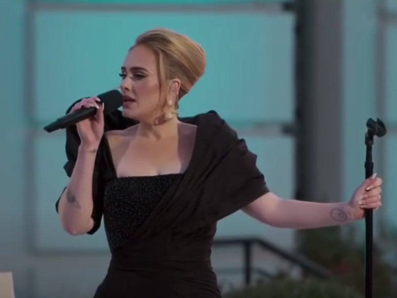 Adele performing during the ‘One Night Only’ concert at the Griffith Observatory, Los Angeles