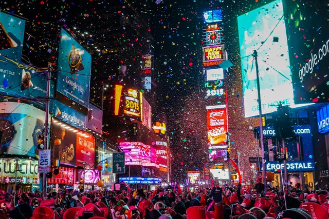<p>Times Square normally hosts a New Year’s Eve party</p>