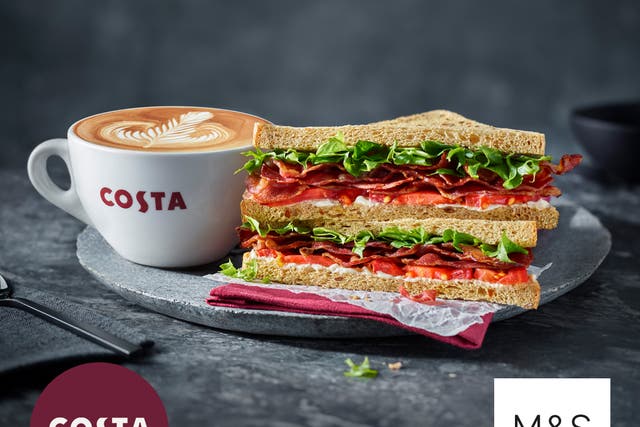 Costa Coffee is to sell M&S food from next year (CostaCoffee/M&S/PA)